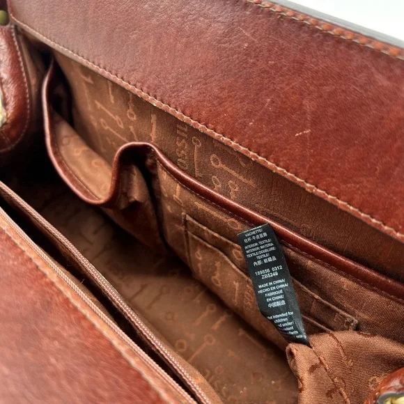 New Fossil Vintage Reissue Large Woven Straw Leather Trim Handbag, $198 - Picture 11 of 15